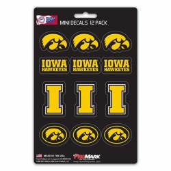 University Of Iowa Hawkeyes - Set Of 12 Sticker Sheet