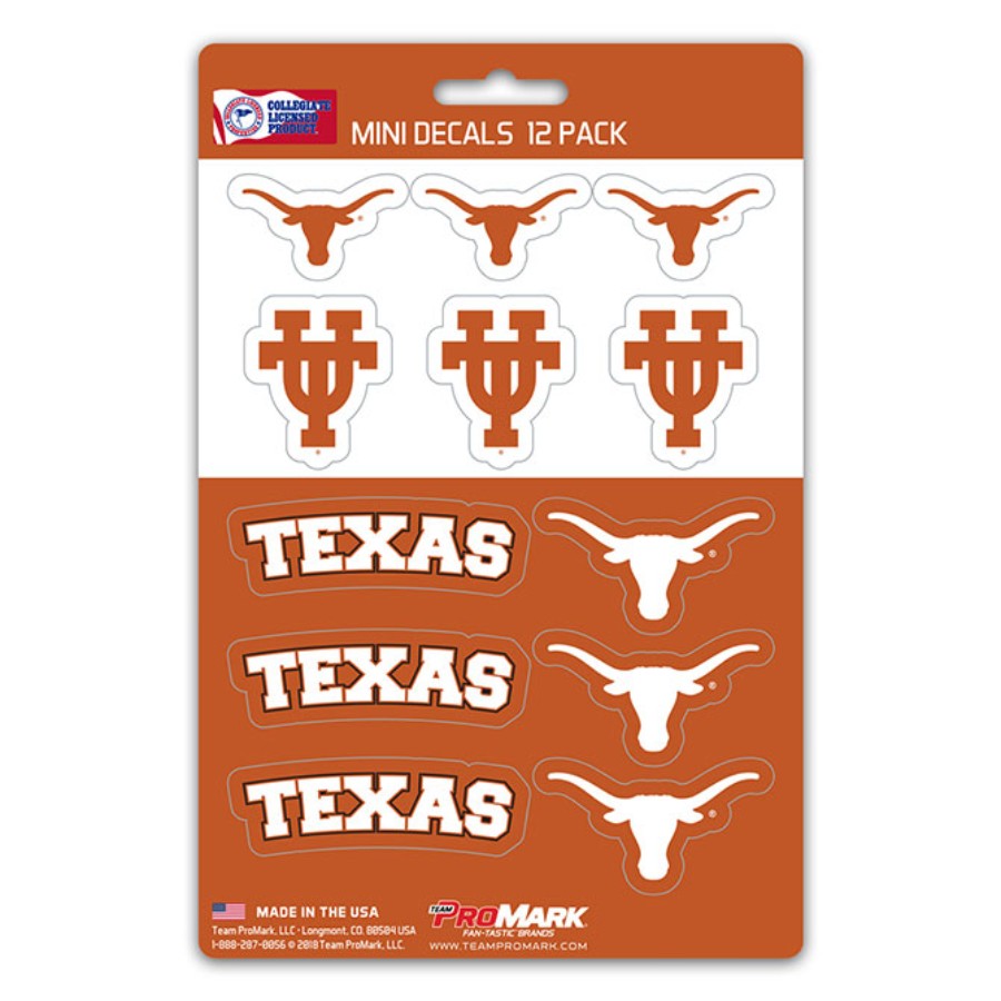 University Of Texas Longhorns - Set Of 12 Sticker Sheet At Sticker Shoppe