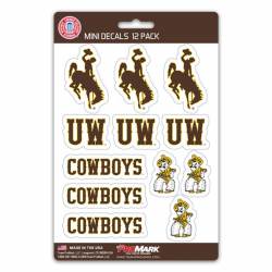University Of Wyoming Cowboys - Set Of 12 Sticker Sheet