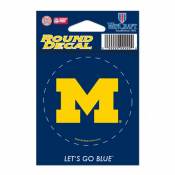 University Of Michigan Wolverines - 3x3 Round Vinyl Sticker