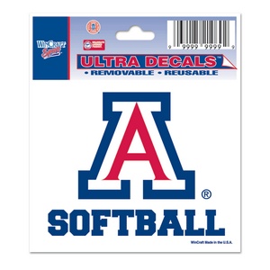 University Of Arizona Wildcats Softball - 3x4 Ultra Decal At Sticker Shoppe