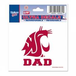 Washington State University Cougars Dad - 3x4 Ultra Decal