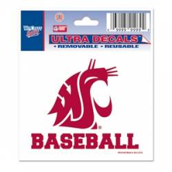 Washington State University Cougars Baseball - 3x4 Ultra Decal