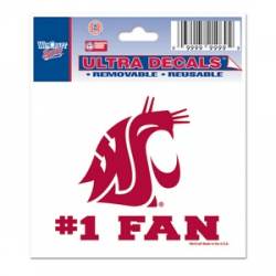 Washington State University Cougars #1 Fan - 3x4 Ultra Decal