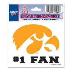 University Of Iowa Hawkeyes #1 Fan - 3x4 Ultra Decal