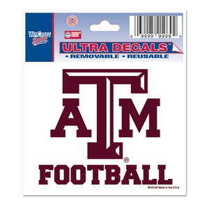 Texas A&M University Aggies Football - 3x4 Ultra Decal at Sticker Shoppe