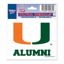 University Of Miami Hurricanes Alumni - 3x4 Ultra Decal