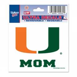 University Of Miami Hurricanes Mom - 3x4 Ultra Decal