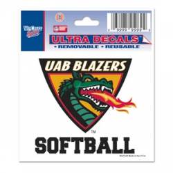 University Of Alabama At Birmingham Blazers Softball - 3x4 Ultra Decal