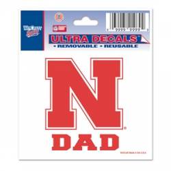 University Of Nebraska Cornhuskers Dad - 3x4 Ultra Decal