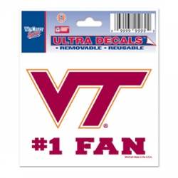 Virginia Tech Hokies #1 Fan - 3x4 Ultra Decal