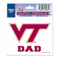 Virginia Tech Hokies Dad - 3x4 Ultra Decal