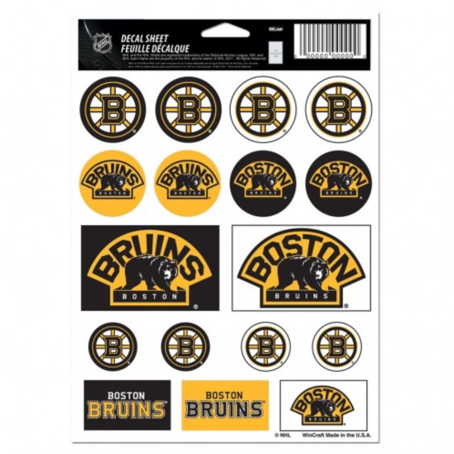 Boston Bruins - 5x7 Sticker Sheet at Sticker Shoppe