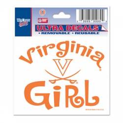 University Of Virginia Cavaliers Girl - 3x4 Ultra Decal