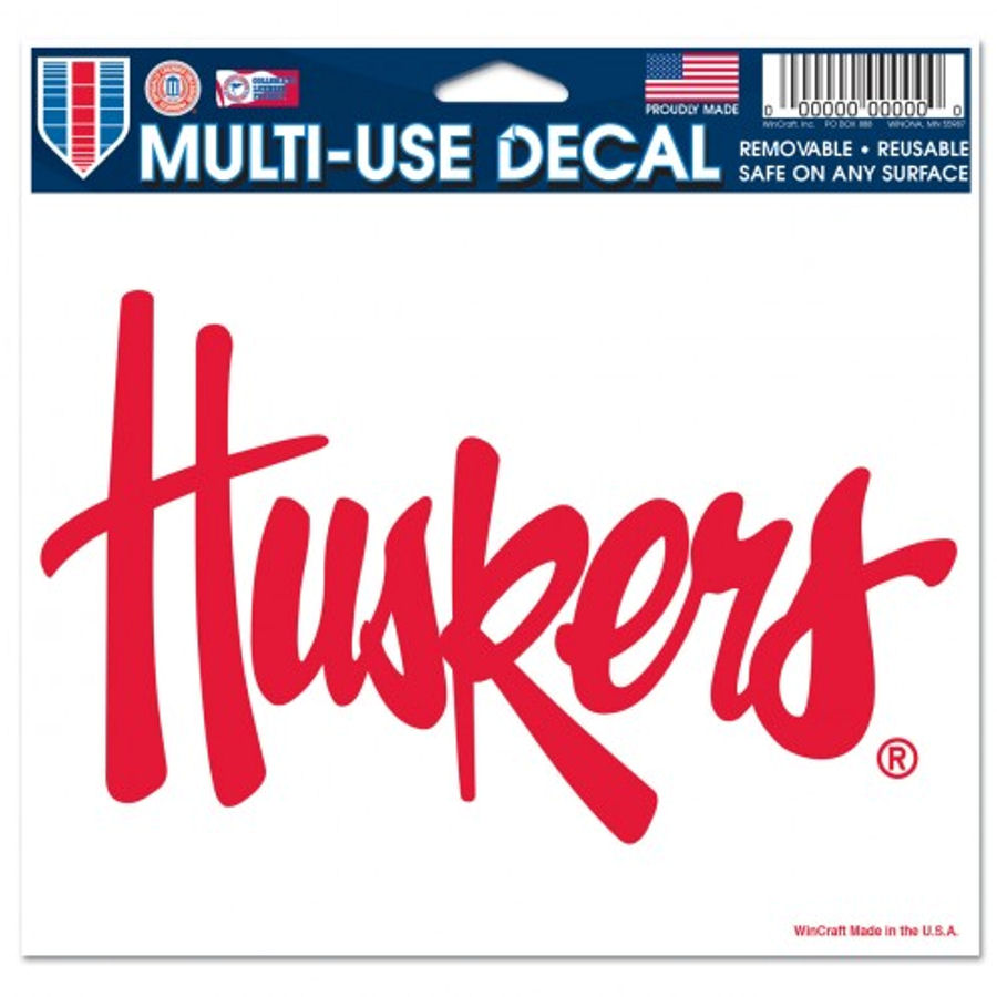 University Of Nebraska Cornhuskers Script Logo - 5x6 Ultra Decal at ...