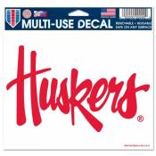 University Of Nebraska Cornhuskers Script Logo - 5x6 Ultra Decal
