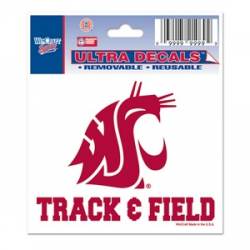 Washington State University Cougars Track & Field - 3x4 Ultra Decal