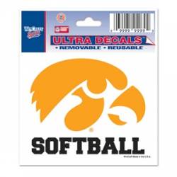 University Of Iowa Hawkeyes Softball - 3x4 Ultra Decal