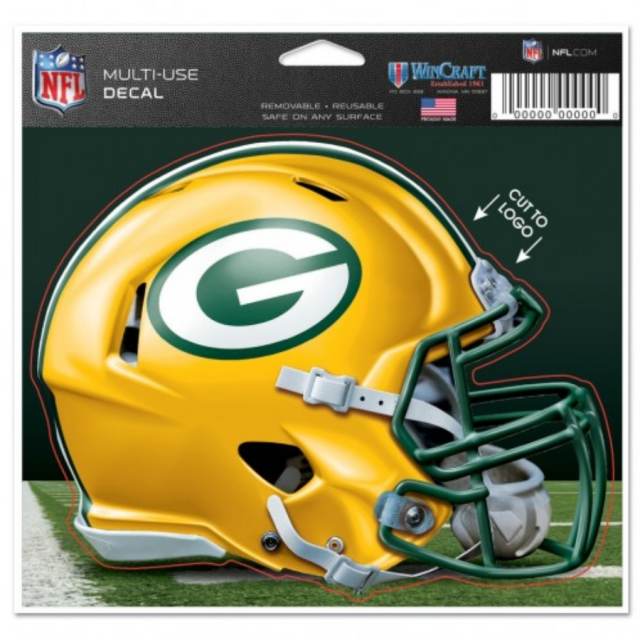 Green Bay Packers Helmet Decal Approx 4.5 x 3.5 Inches