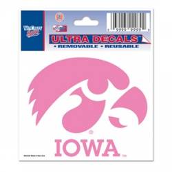 University Of Iowa Hawkeyes Pink - 3x4 Ultra Decal