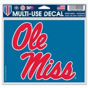 University Of Mississippi Ole Miss Rebels Script - 5x6 Ultra Decal