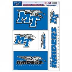 Middle Tennessee State University Blue Raiders - Set of 5 Ultra Decals