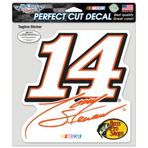 Tony Stewart #14 Bass Pro Shops - 8x8 Full Color Die Cut Decal at ...