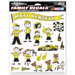 Matt Kenseth #20 - 8.5x11 Family Sticker Sheet