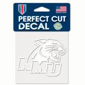 Northern Michigan University Wildcats - 4x4 White Die Cut Decal