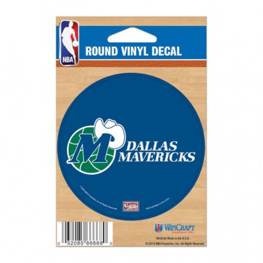 Dallas Mavericks Retro 3x3 Round Vinyl Sticker At Sticker Shoppe