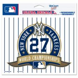 New York Yankees 27 World Championships - 5x6 Ultra Decal