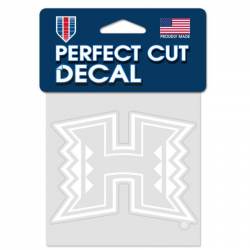 University Of Hawaii Warriors - 4x4 White Die Cut Decal