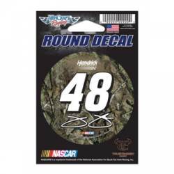 Jimmie Johnson #48 Camouflage - 3x3 Round Vinyl Sticker