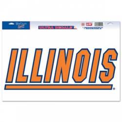 Illinois Illini Stickers (Any Size) Illinois Fighting Illini Decal Vinyl  for car bamper, hemlet, Laptop, tumblers, Window Team Logo