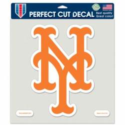 New York Mets Orange & Black Classic Baseball Logo Type Die-Cut Round  STICKER