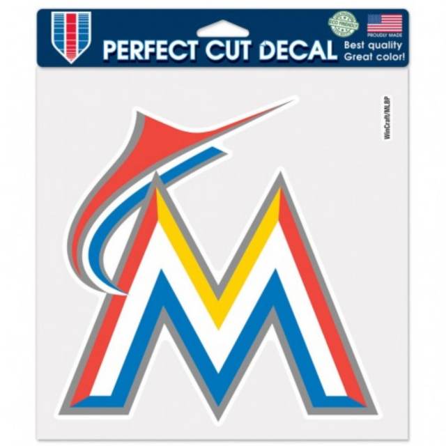 Miami Marlins Perfect Cut Color Decal 8 x 8