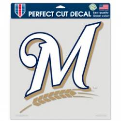 Milwaukee Brewers M Logo - 8x8 Full Color Die Cut Decal