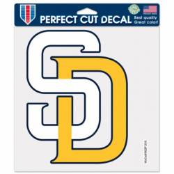 San Diego Padres White & Gold Logo - 8x8 Full Color Die Cut Decal