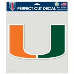 University Of Miami Hurricanes - 8x8 Full Color Die Cut Decal