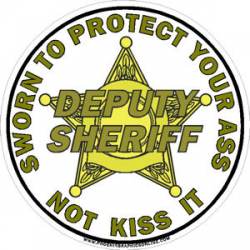 5 Point Star Deputy Sheriff Sworn To Protect - Decal