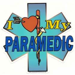 Love My Paramedic Star Of Life - Sticker