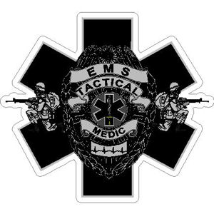 Tactical Medic EMS Subdued Star Of Life - Vinyl Sticker at Sticker Shoppe