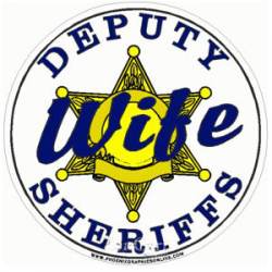 6 Point Star Deputy Sheriffs Wife - Decal