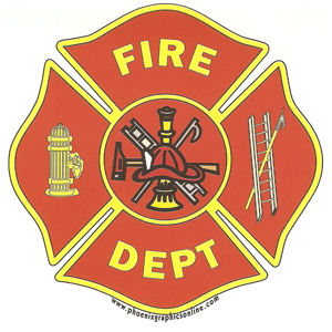 Fire Department Maltese Cross - Decal at Sticker Shoppe