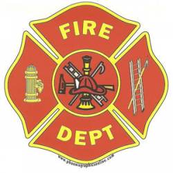 Fire Department Maltese Cross - Decal