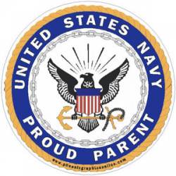 United States Navy Proud Parent - Decal