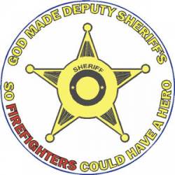 5 Point Star God Made Deputy Sheriff's - Decal