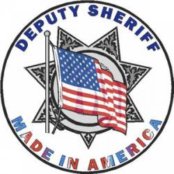 7 Point Star Deputy Sheriff Made In America - Decal