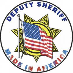 7 Point Star Deputy Sheriff Made In America - Sticker