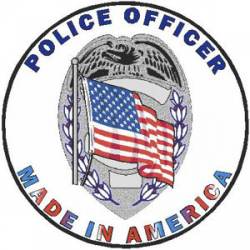 Police Officer Made In America - Decal